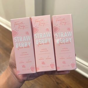 NEW Fourth Ray Beauty Strawberry Face Milk 28ml  Bundle of 3